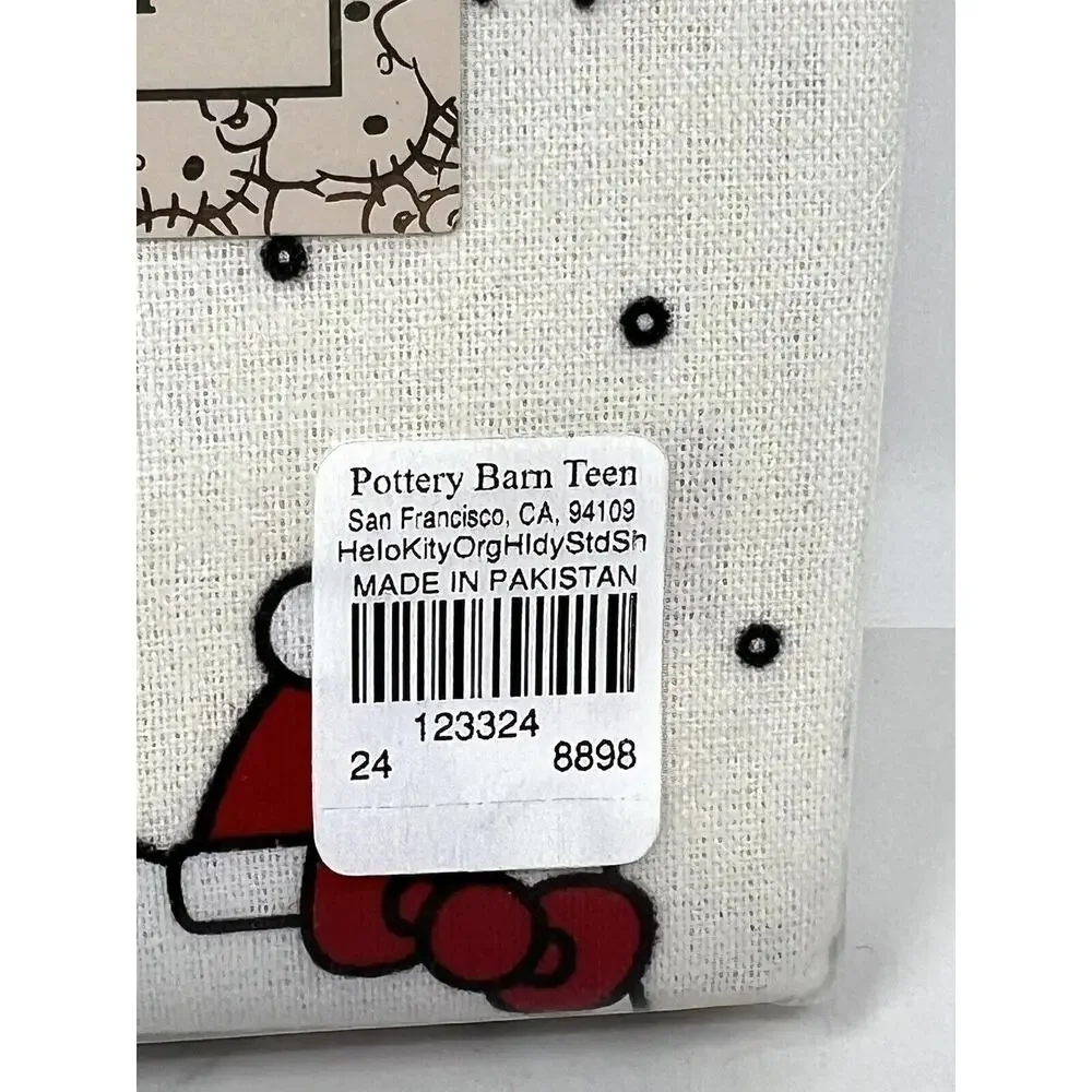 Pottery Barn Teen Hello Kitty Organic Flannel Christmas Sham STANDARD NWT